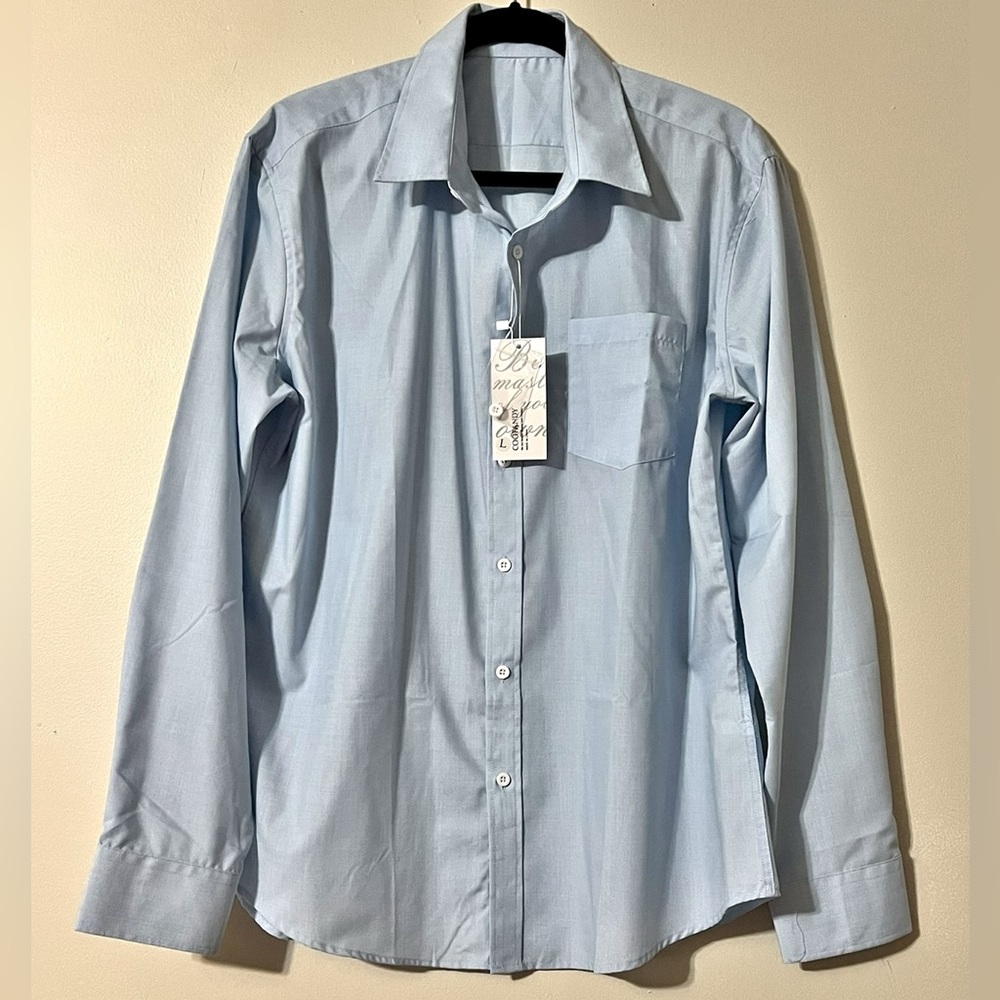 Coofandy shirt pocket button up Blue sz L NWT